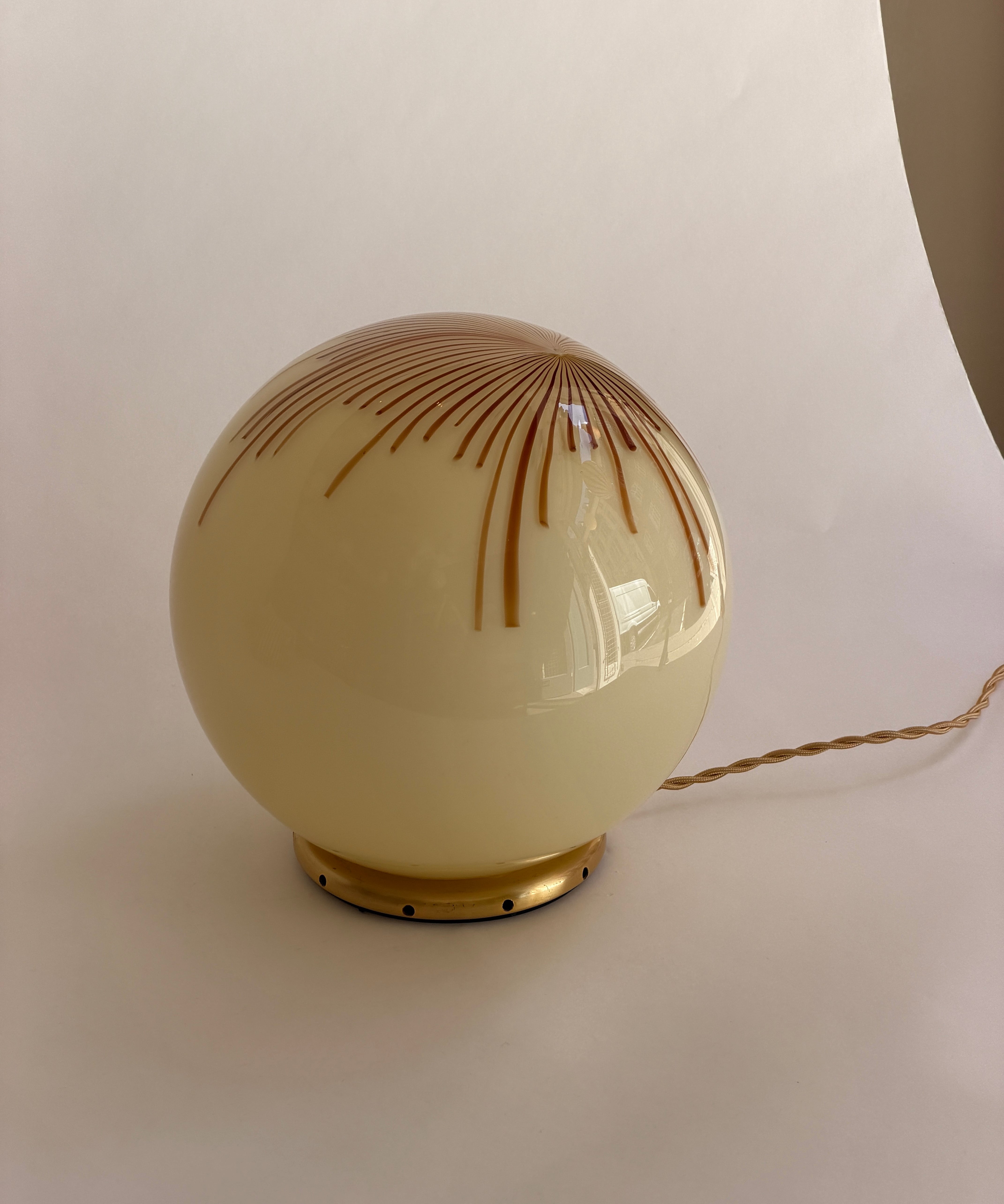 Vintage Ludovico Diaz de Santillana Murano Anemone table lamp