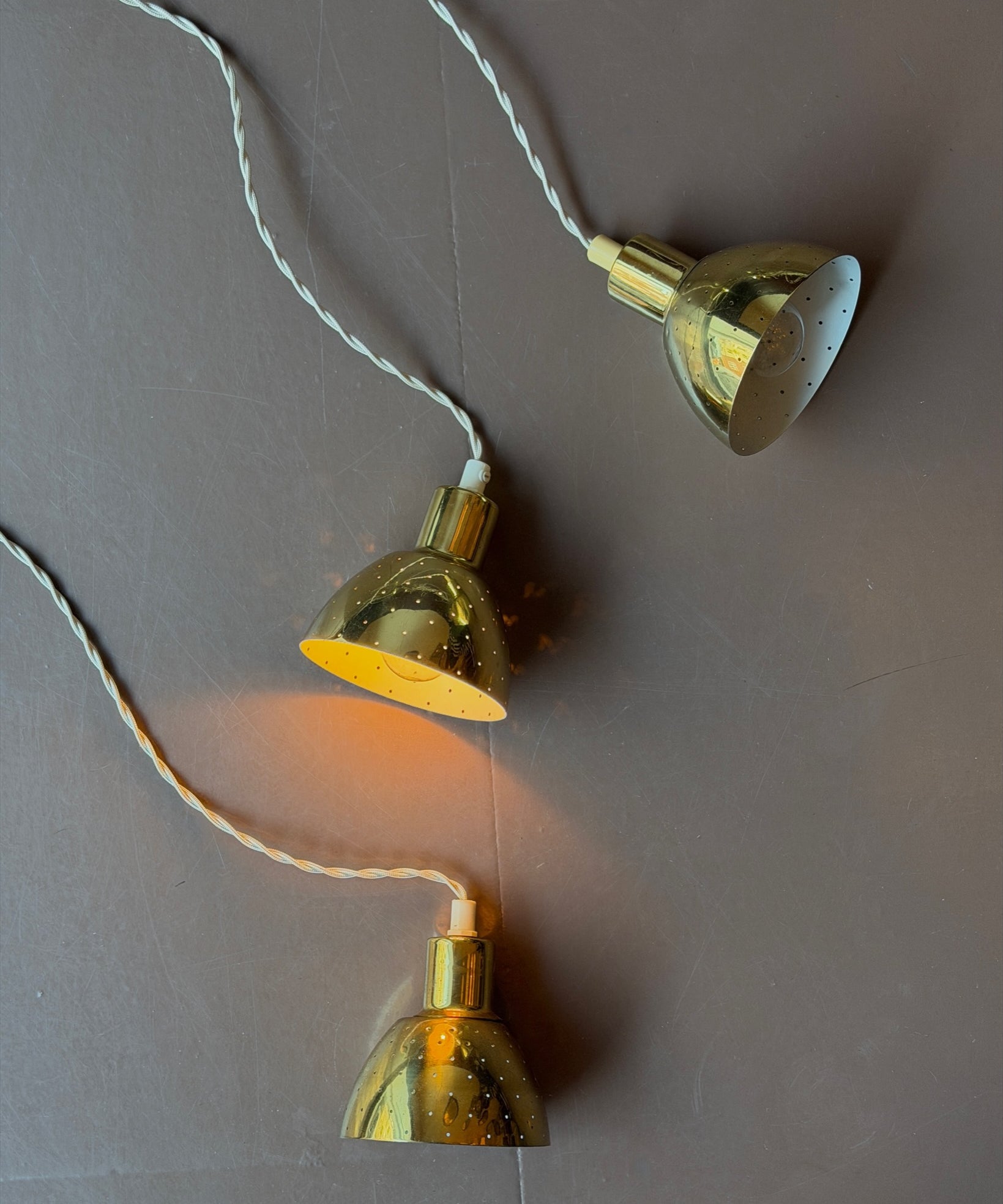 Vintage Flora brass ceiling lamp by Hans-Agne Jakobsson for Markaryd (3 available)
