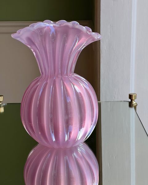 Vintage pink Murano vase