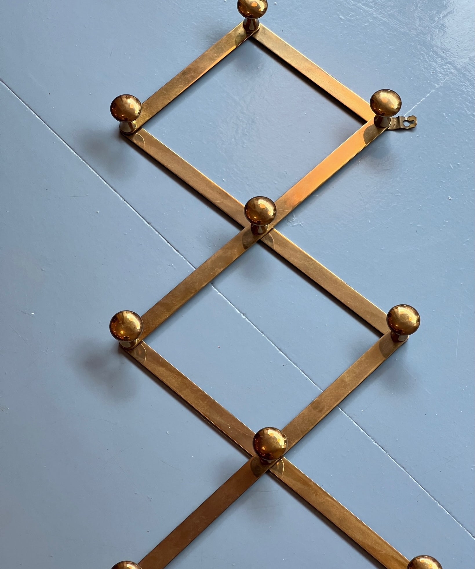 Vintage Italian brass coat rack