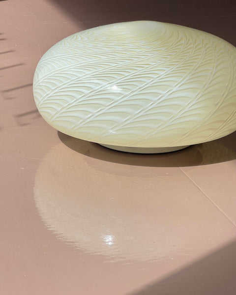 Vintage Murano cream / white swirl ceiling/wall lamp (D38)