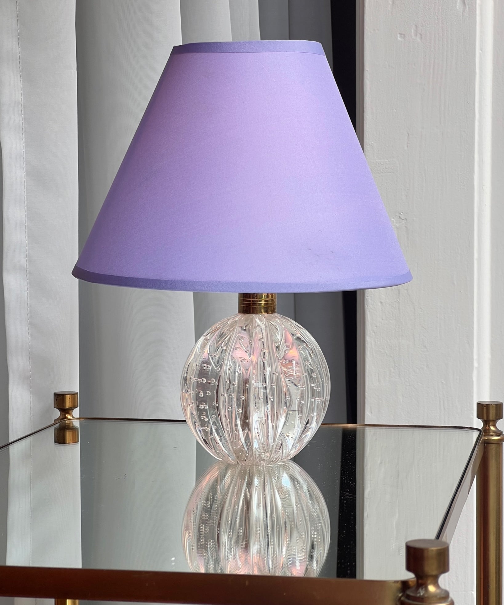 Vintage clear Murano table lamp