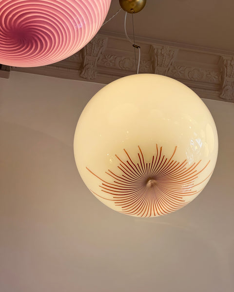 Vintage Ludovico Diaz de Santillana Murano Anemone ceiling lamp (D45)