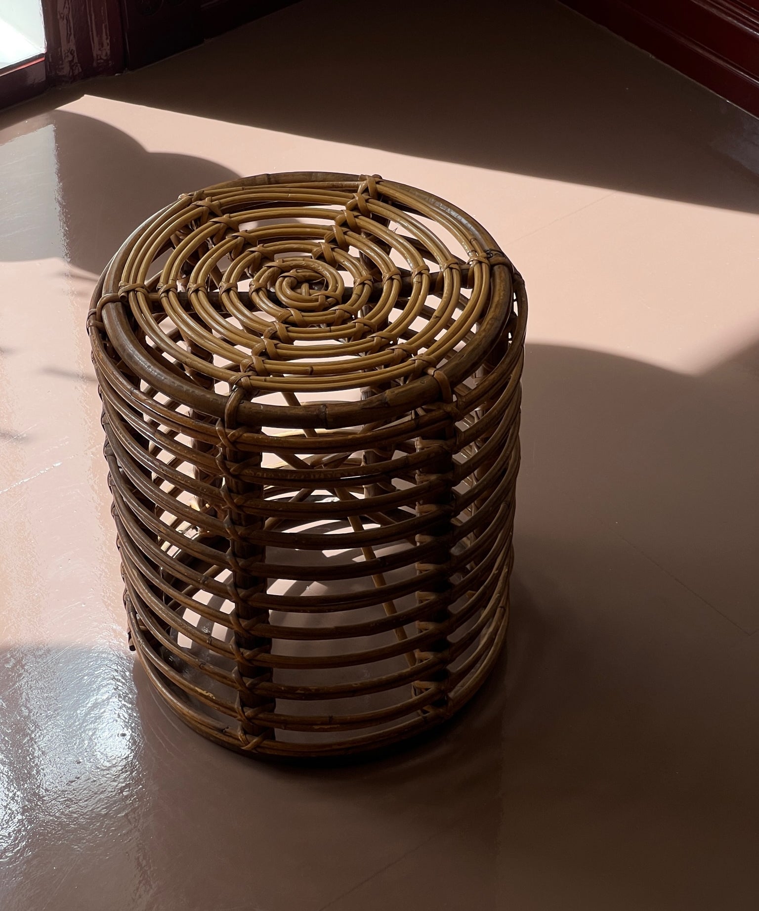 Vintage rattan stool