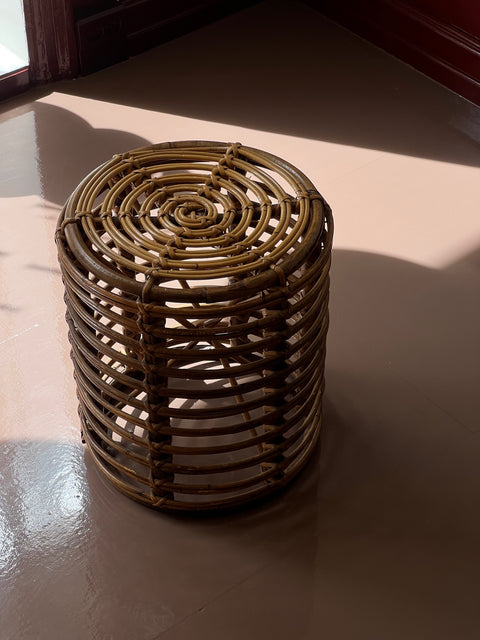 Vintage rattan stool