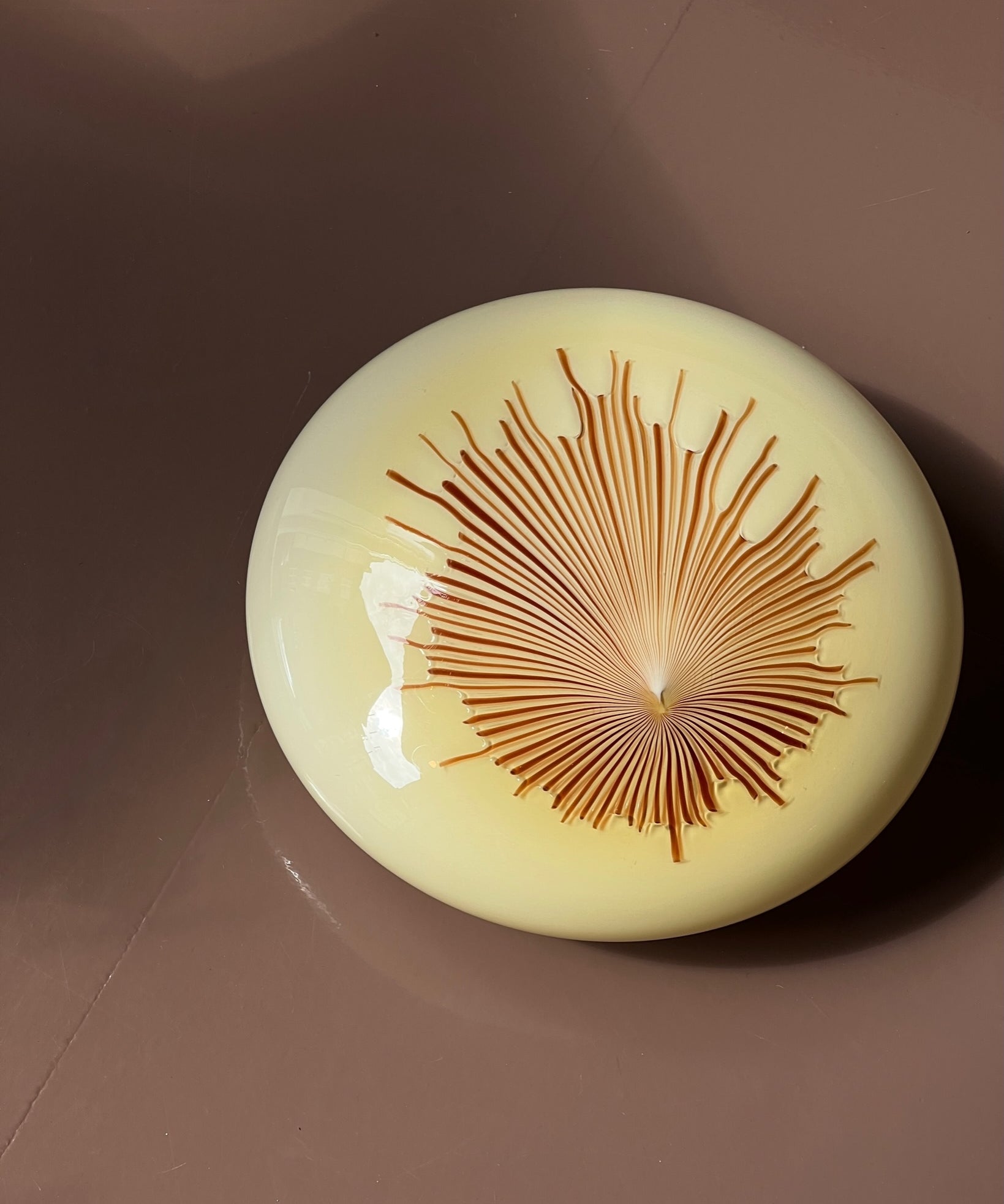 Vintage Ludovico Diaz de Santillana Murano Anemone ceiling/wall lamp (D40)
