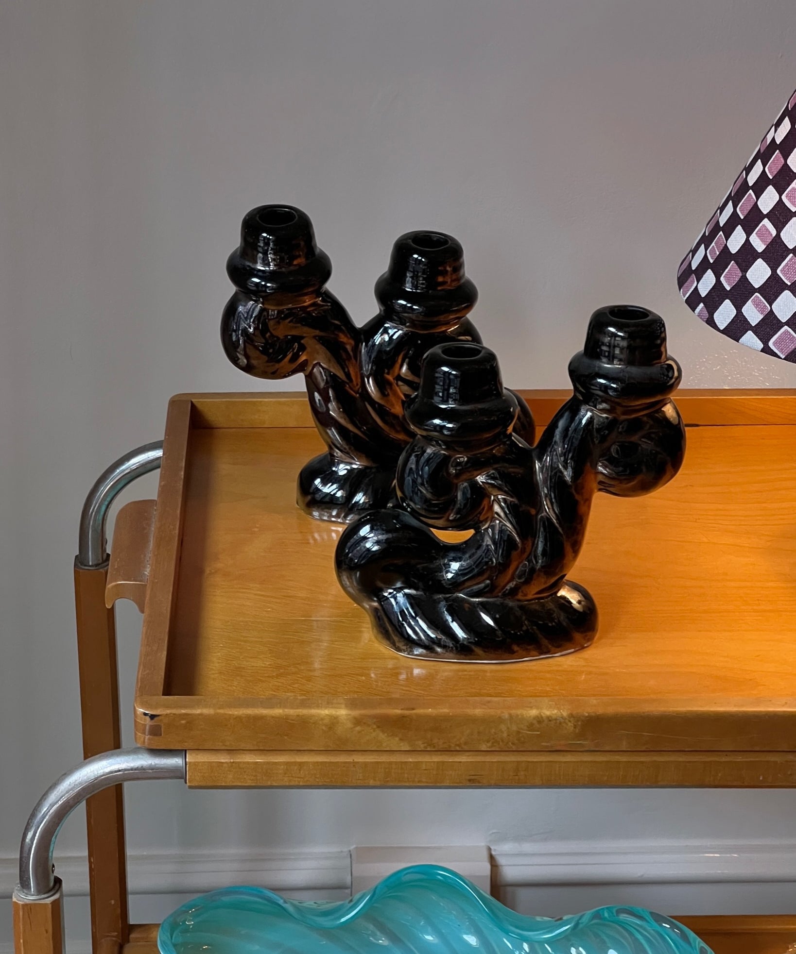 Vintage Vallauris ceramic candle holder (1 available)