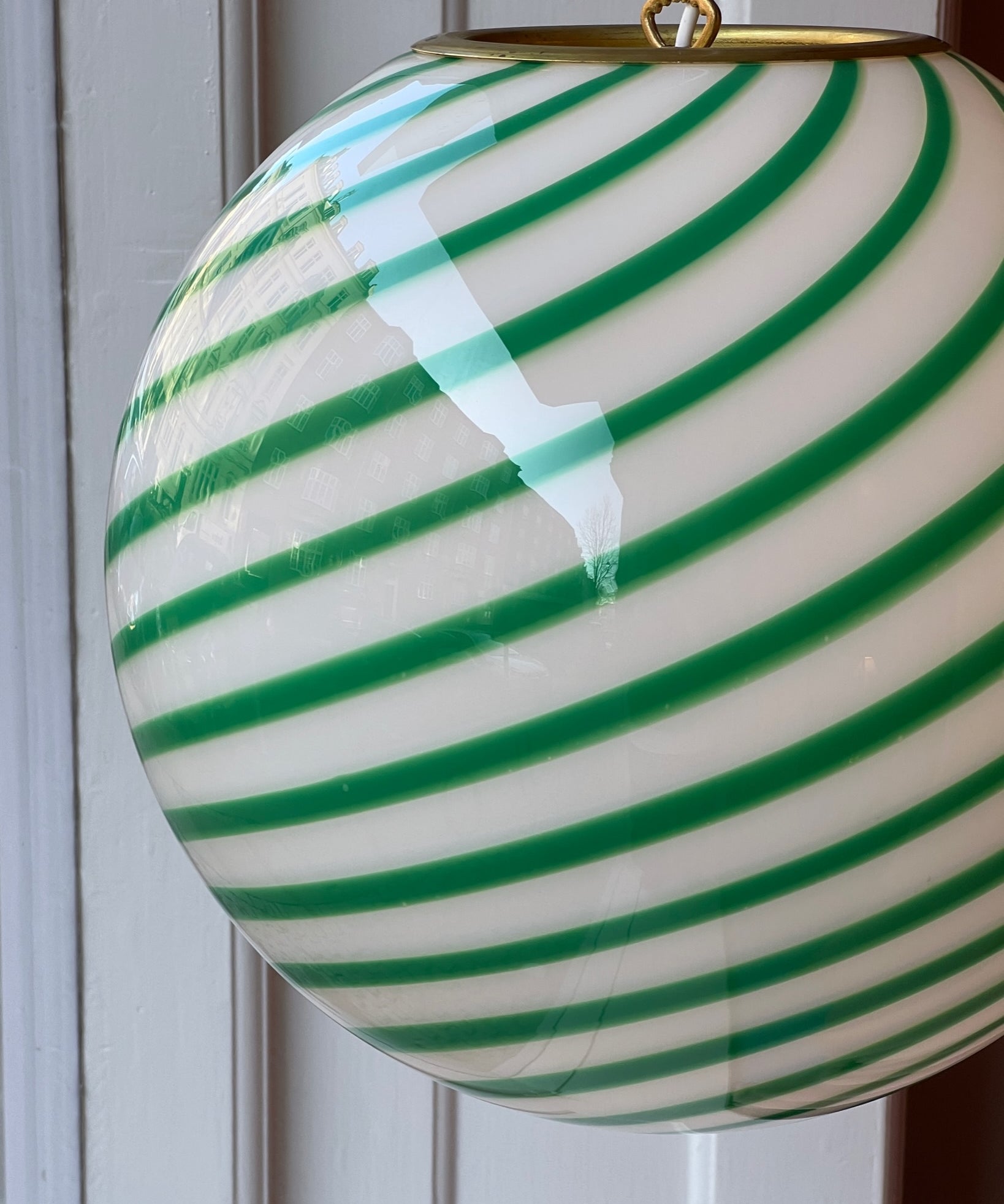 Candy ceiling lamp - Green swirl (D40)