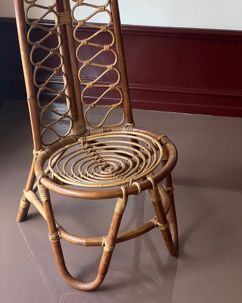 Vintage rattan/bamboo chair, Italy, 1960s