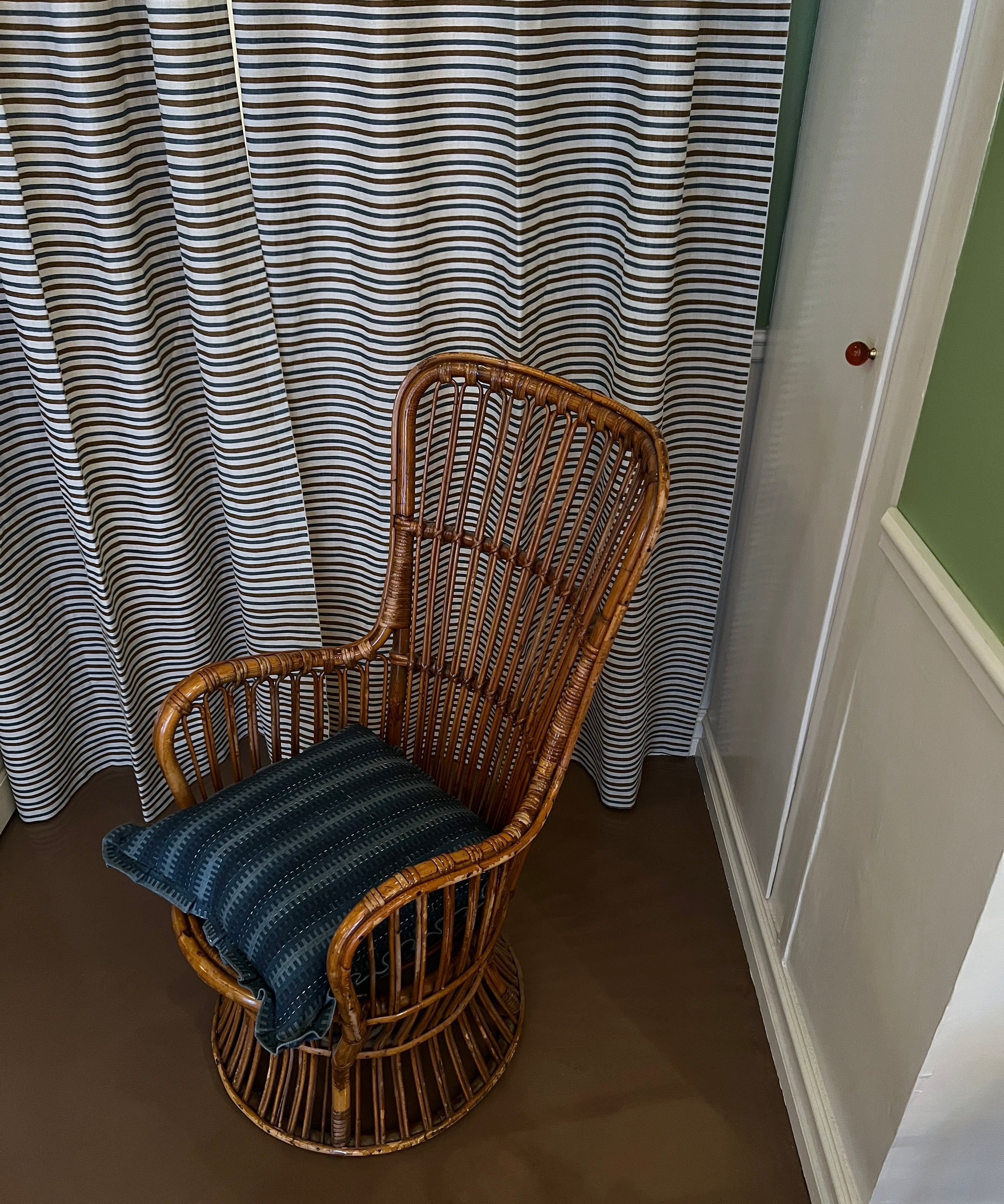 Vintage rattan chair by Fratelli Castano