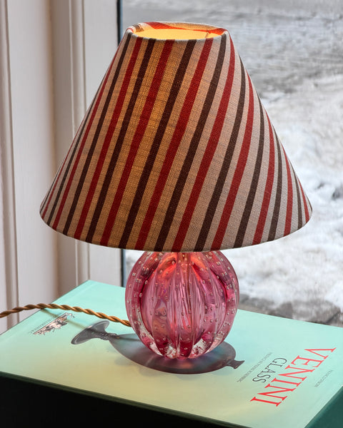 Vintage pink Murano table lamp (incl. lampshade)