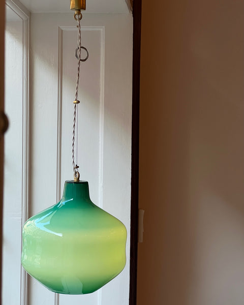 Vintage Massimo Vignelli opal green ceiling lamp (30 cm)