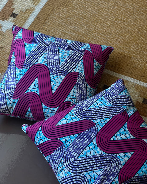 Bespoke cushion (blue/purple)