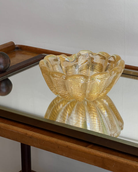 Vintage golden Murano bowl