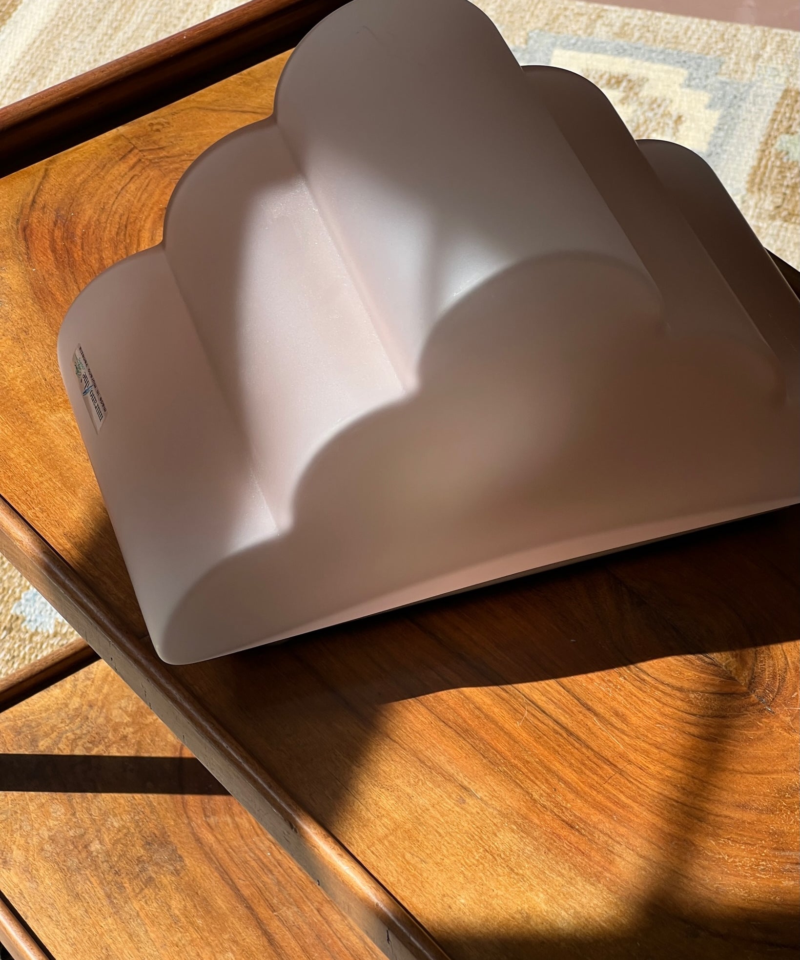 Vintage pink cloud Murano table lamp