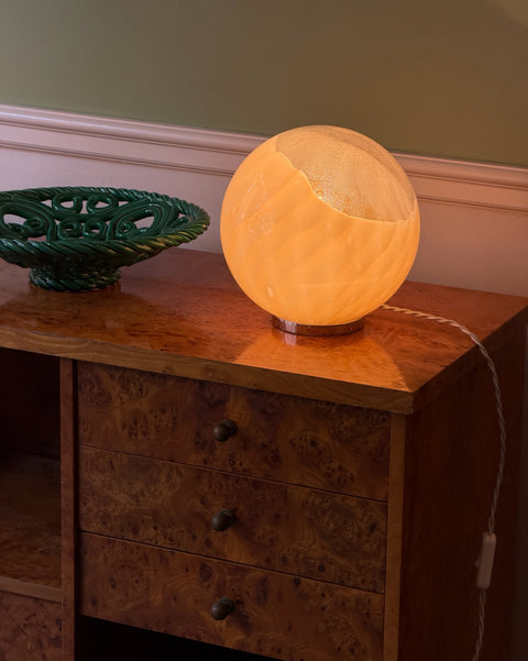 Vintage golden clear Murano table lamp