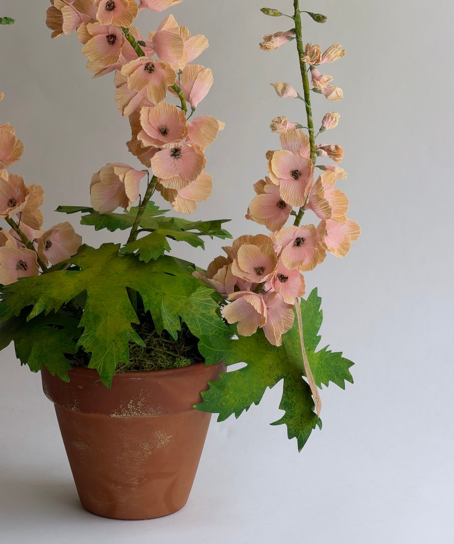 Paper flower 'Pink Delphinium'