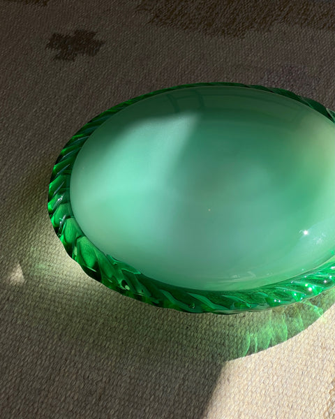 Vintage green Murano ceiling/wall lamp (D35)