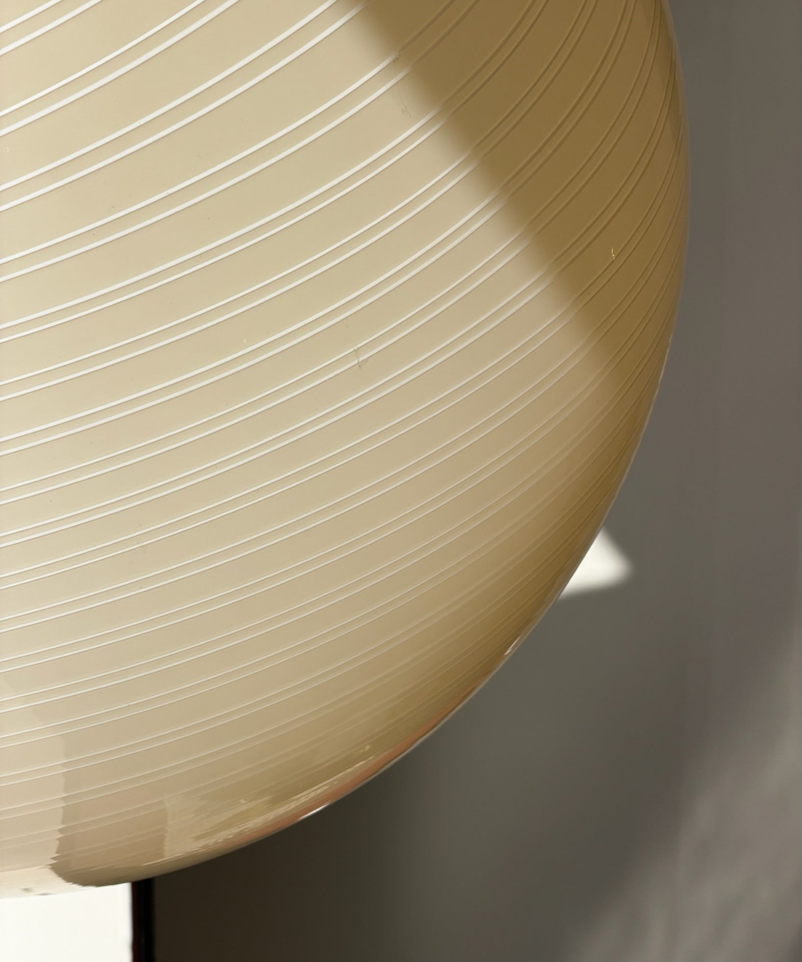 Vintage cream/white swirl Murano ceiling lamp (D45)