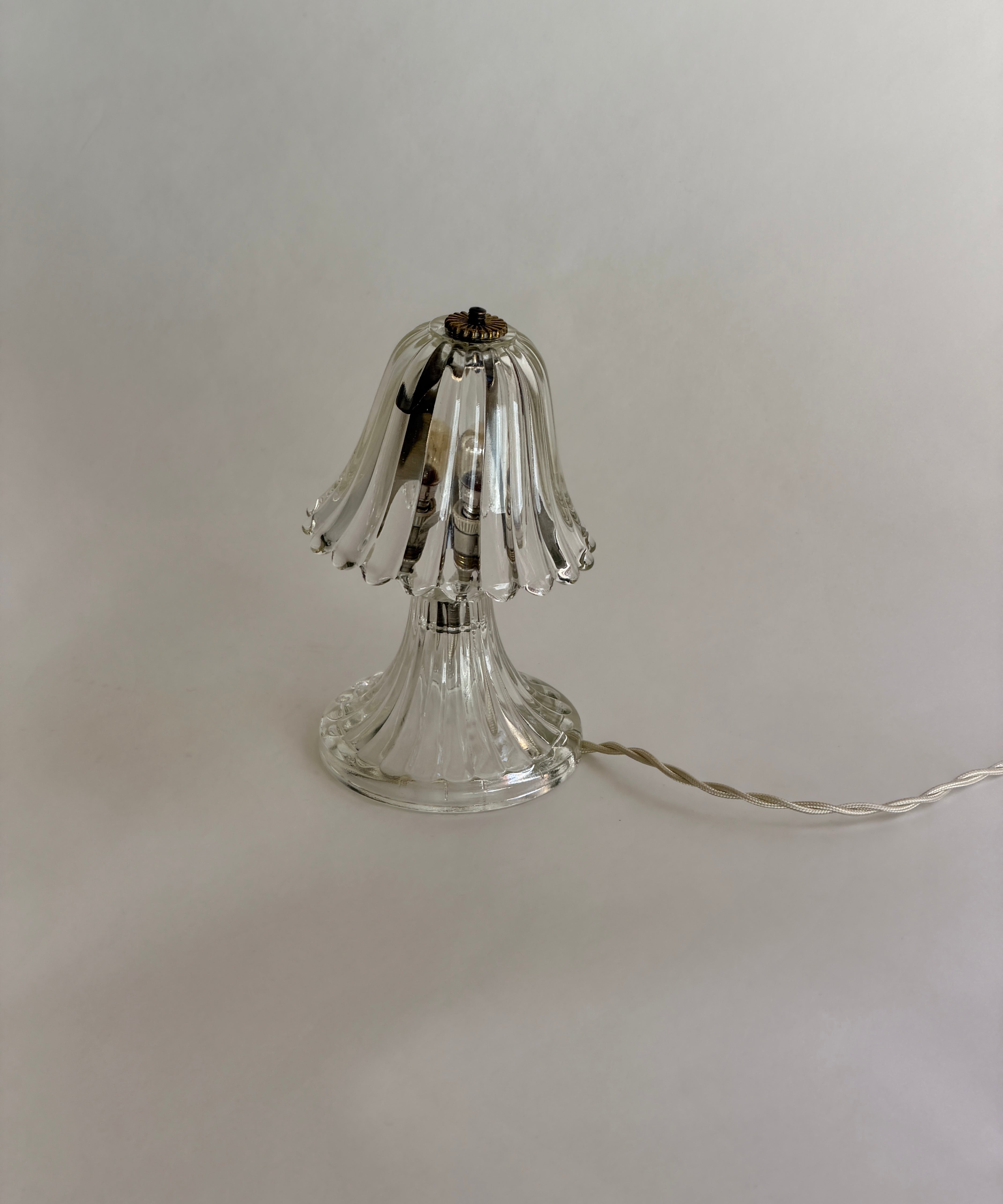 Vintage clear Murano table lamp
