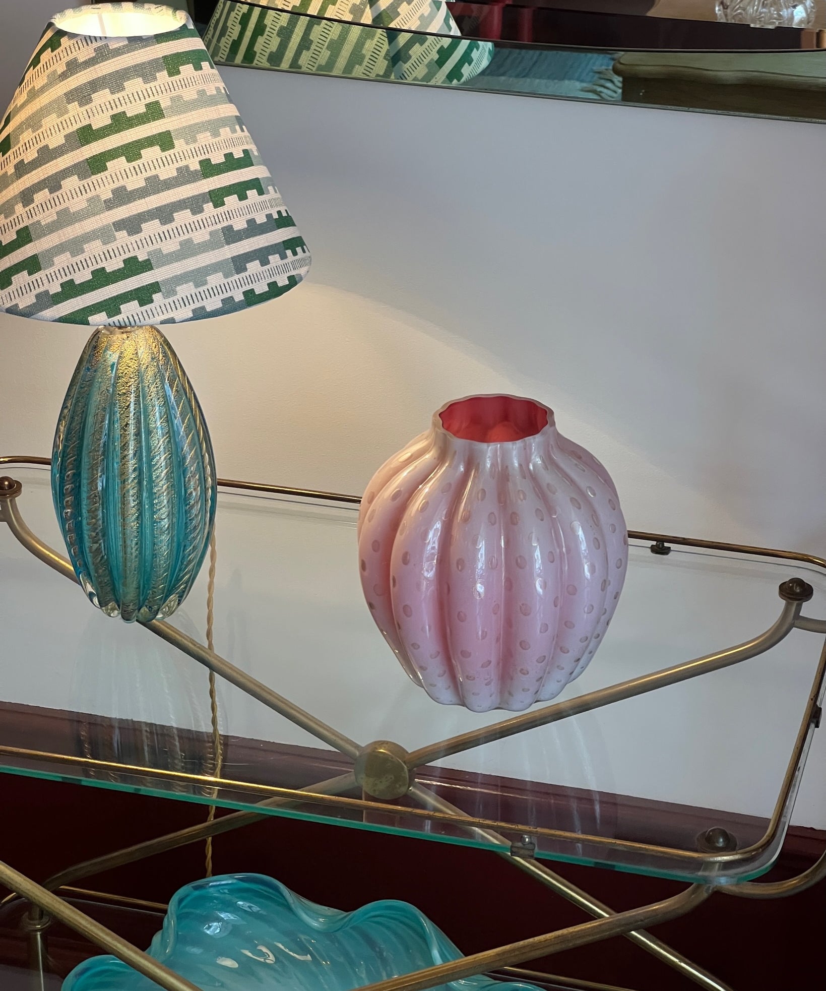 Vintage pink Murano vase