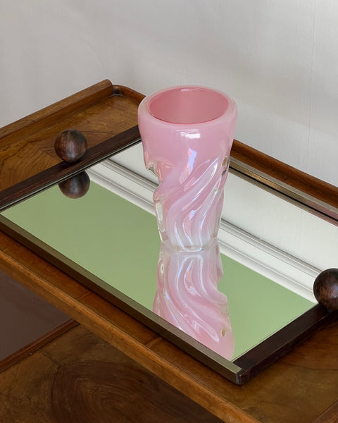 Vintage pink Murano vase