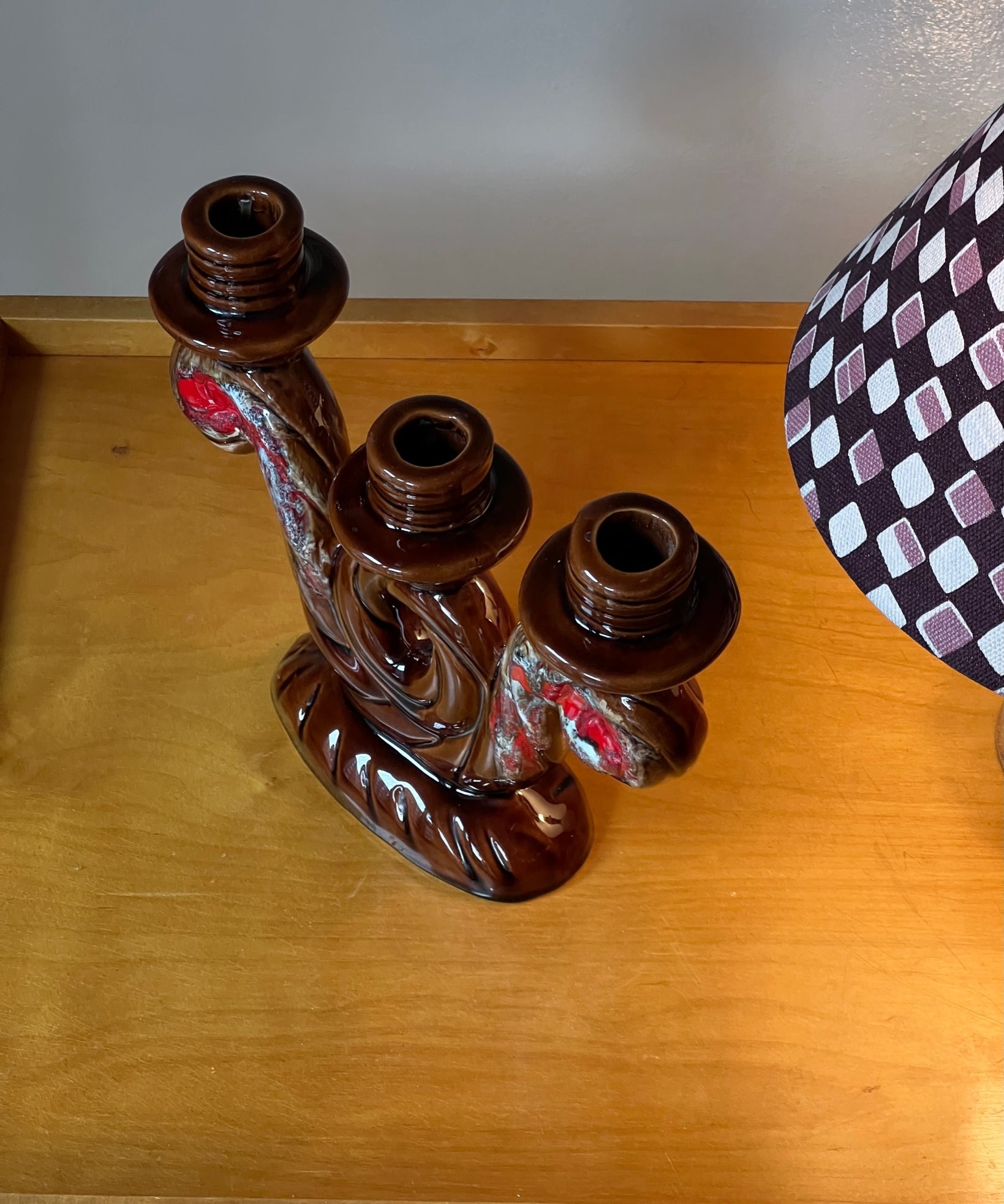 Vintage Vallauris ceramic candle holder