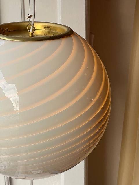 Ceiling lamp - Light yellow/cream swirl (D45)