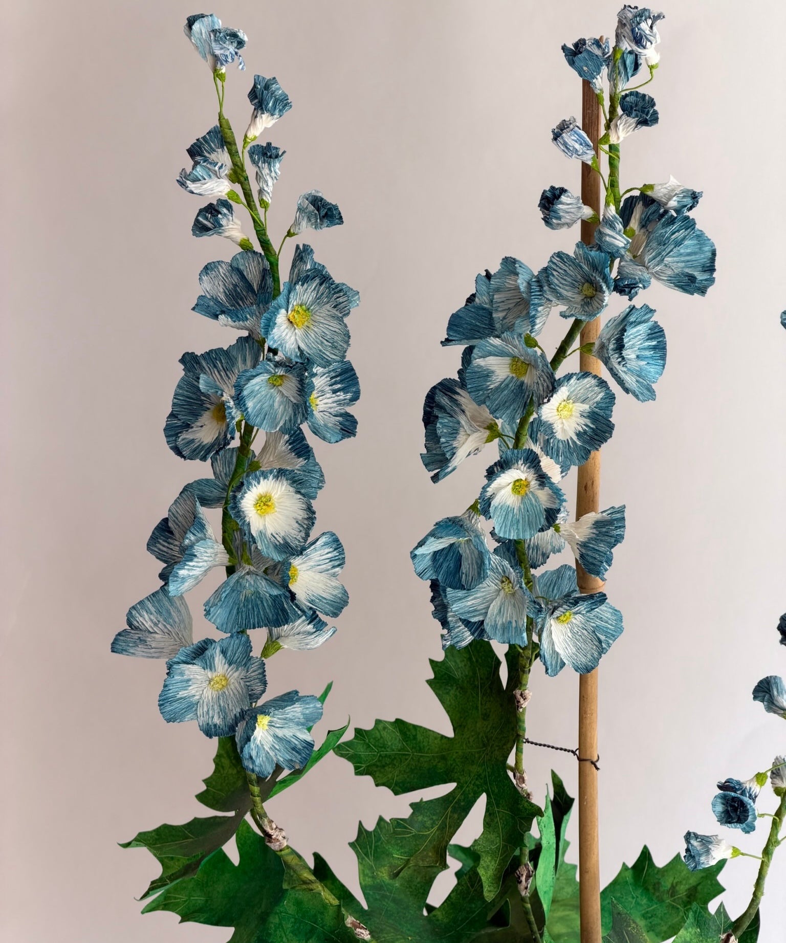 Paper flower 'Blue Delphinium'