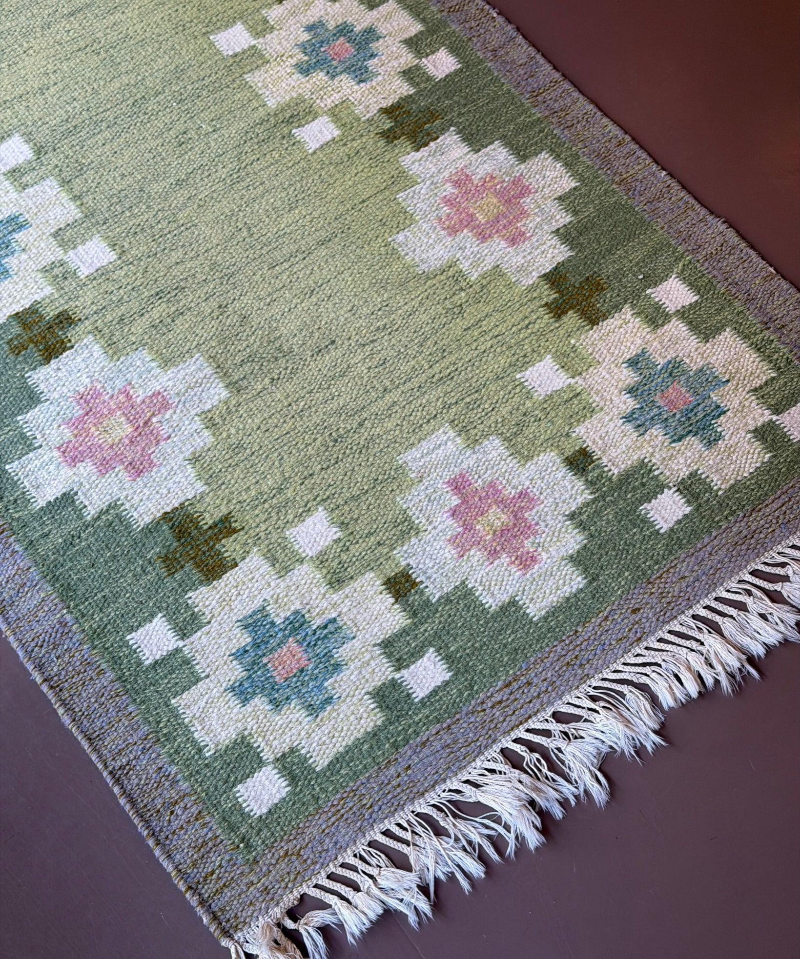 Vintage flat weave rug, Sweden