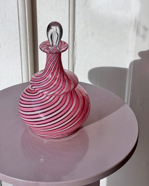 Vintage pink swirl Murano flacon
