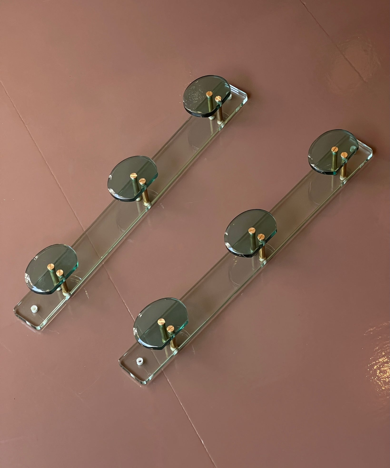 Vintage glass coat rack