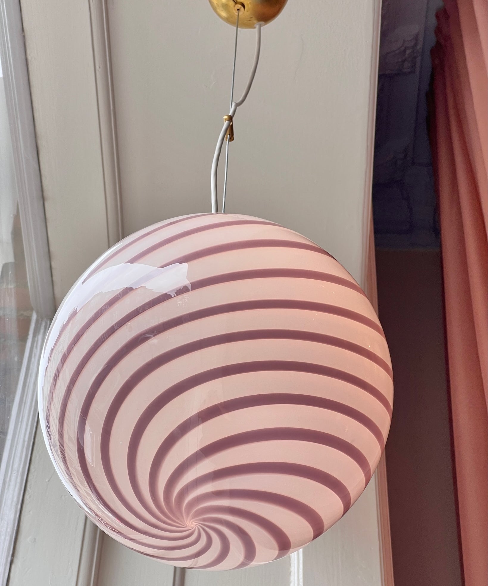 Candy ceiling lamp - Pink lavender swirl (D30)