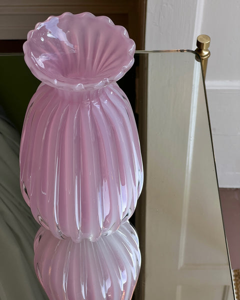 Vintage pink Murano vase