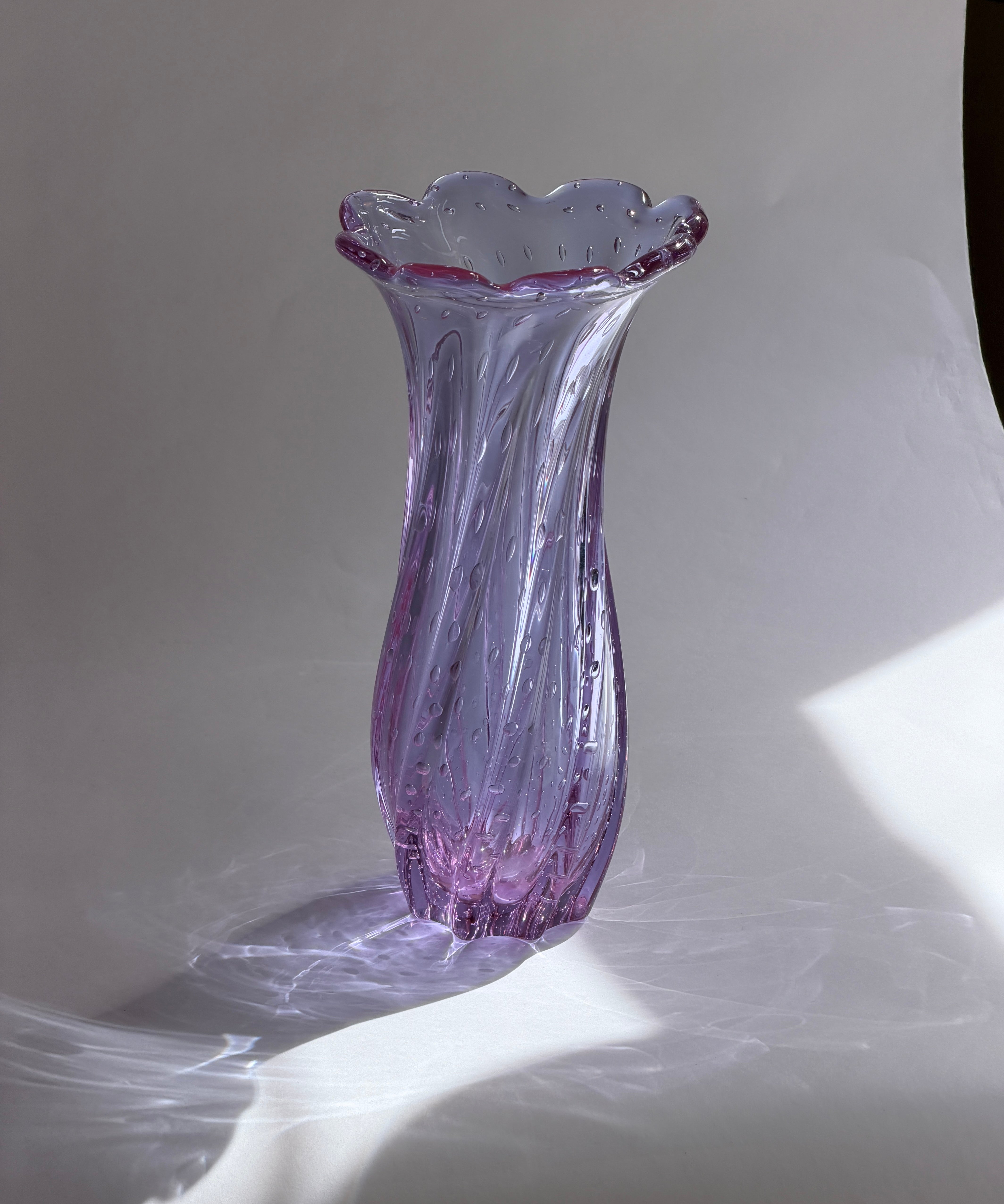 Vintage purple Murano vase