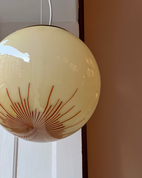 Vintage Ludovico Diaz de Santillana Murano Anemone ceiling lamp (D30)