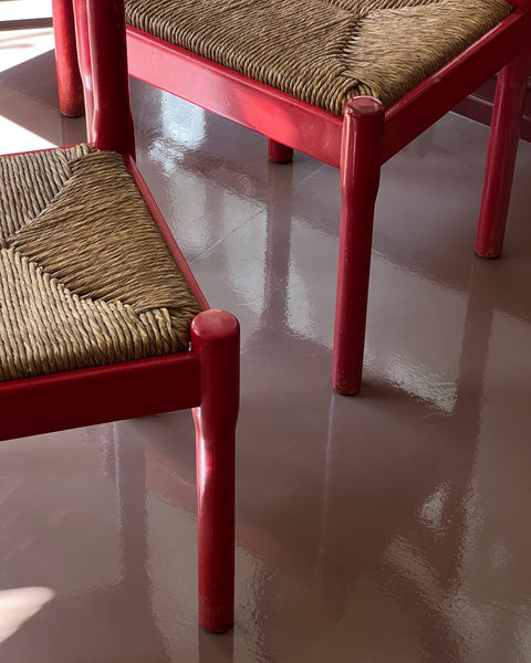 Carimate chair by Vico Magistretti (Red) (3 available)