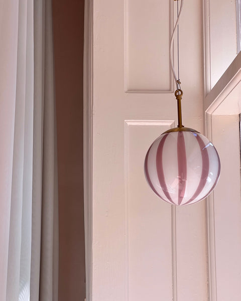 Ceiling lamp - Pink lavender vertical stripes (D20)