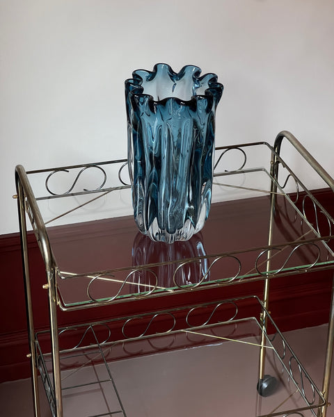 Vintage blue Murano vase