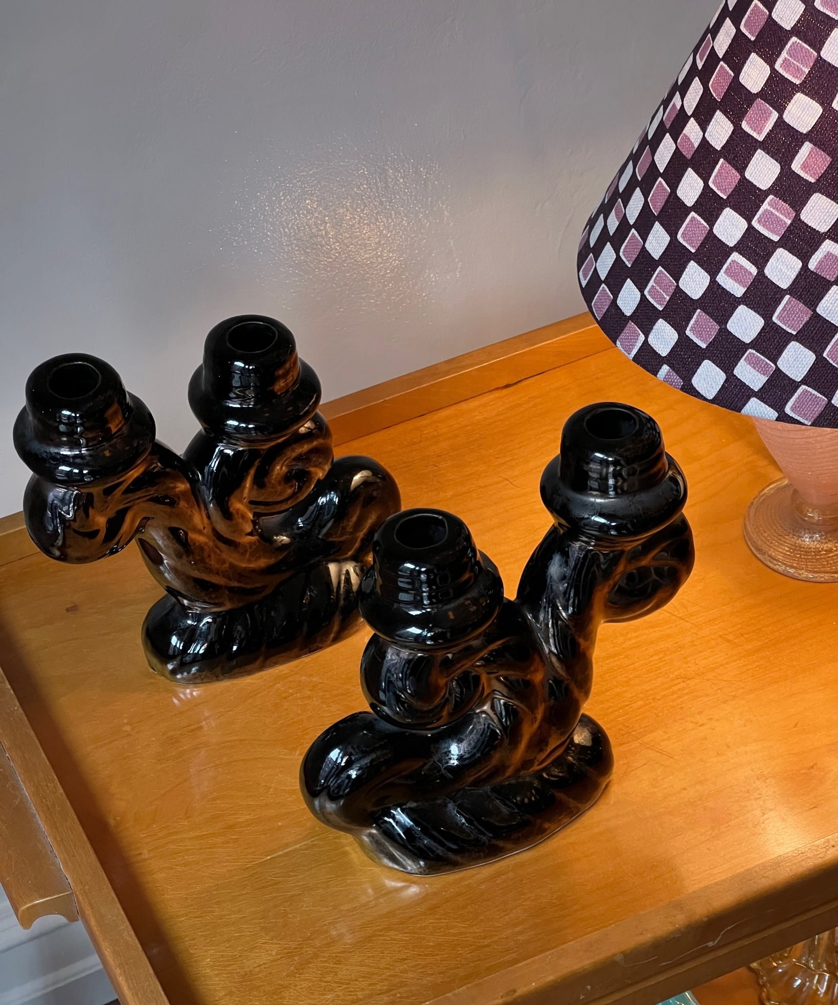 Vintage Vallauris ceramic candle holder (1 available)