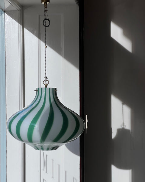 Ceiling lamp - Green vertical stripes Cipolla (D40)