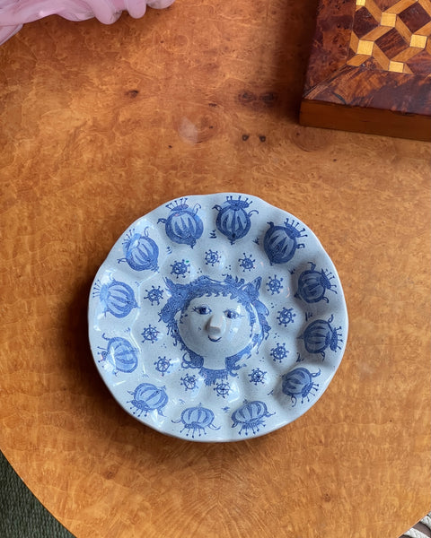 Vintage Bjørn Wiinblad ceramic wall plate