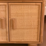 Vintage rattan side table/nightstand