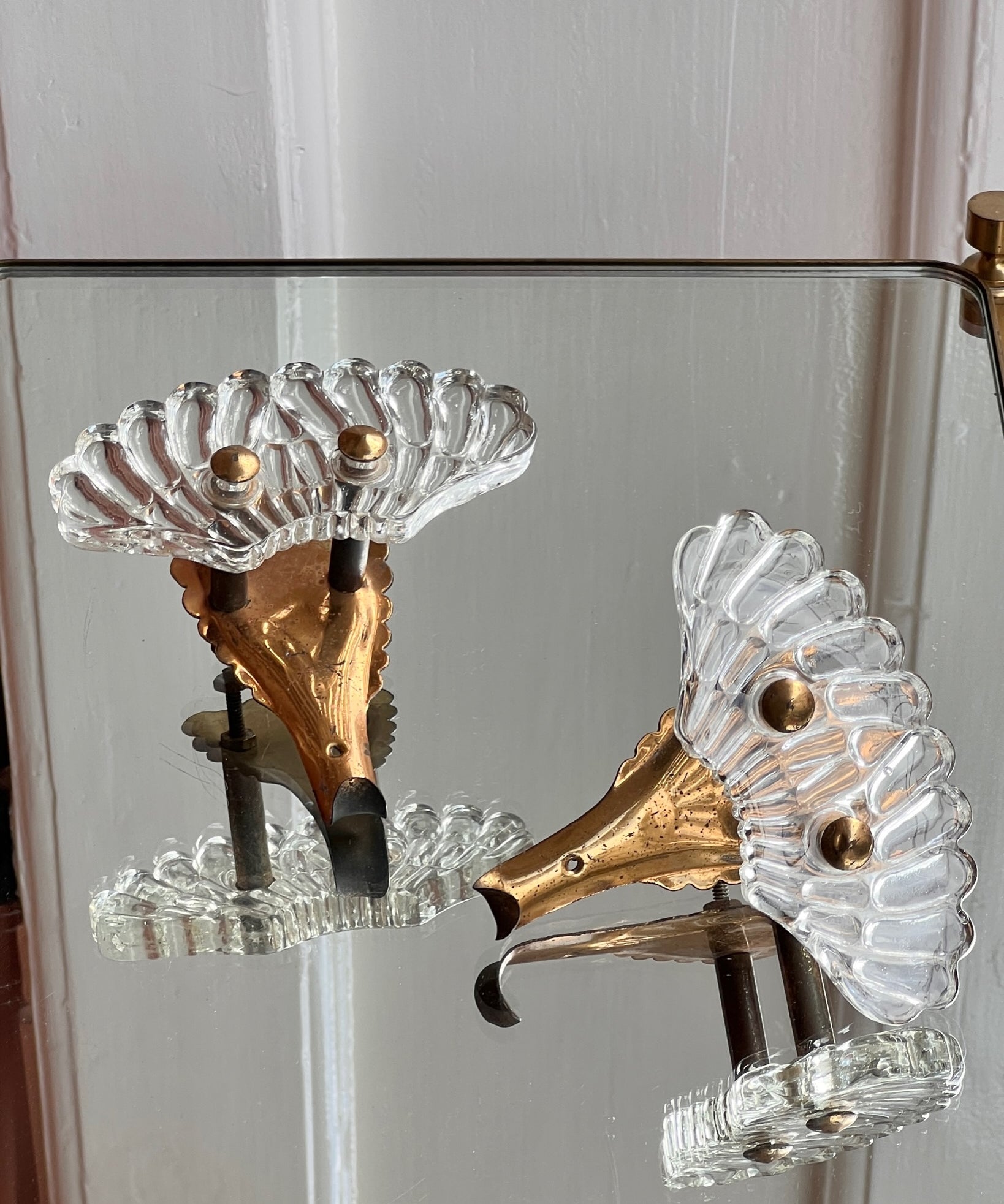 Pair of vintage Murano coat racks