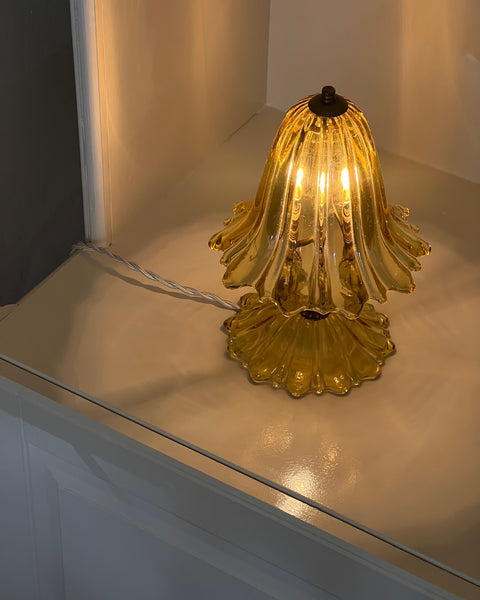 Vintage golden/clear Murano table lamp