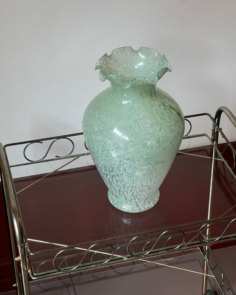 Vintage green Murano vase