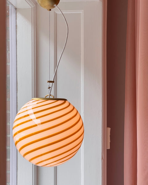 Ceiling lamp - Yellow/amber swirl (D30)