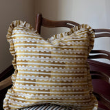 Marianne ruffled cushion - Saffron