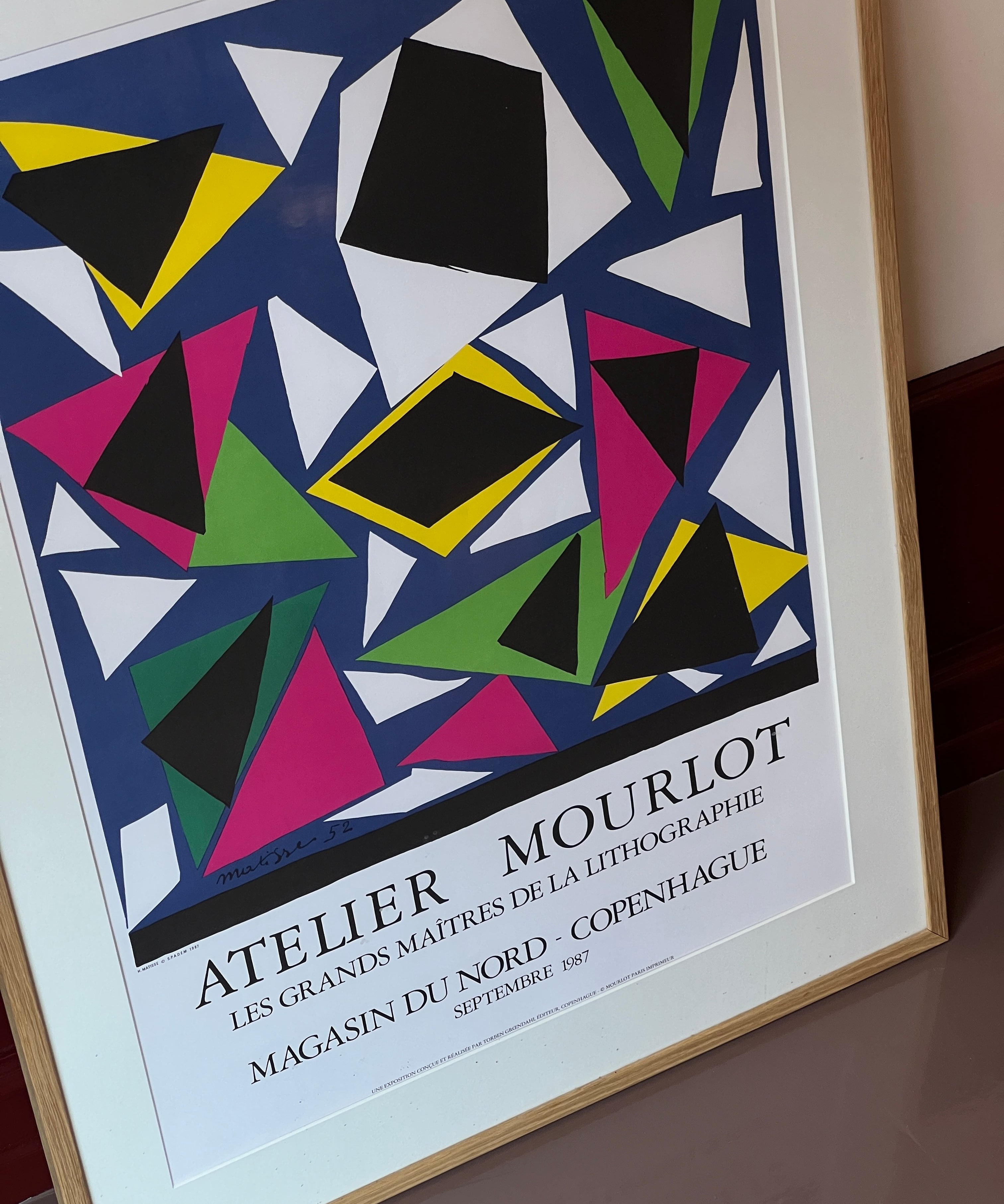 Vintage L'atelier Mourlot Poster by Henri Matisse exhibition poster