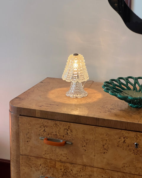 Vintage clear Murano table lamp